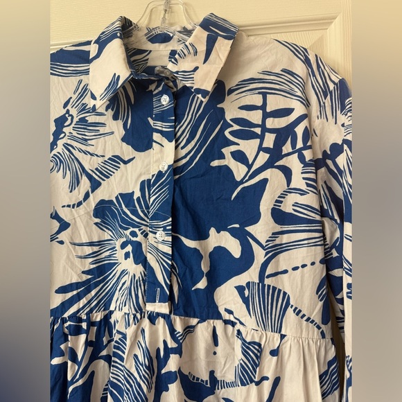 MAEVE by ANTHROPOLOGIE Bettina Blue Floral Tiered Maxi Dress Small S NWOT - Picture 6 of 8